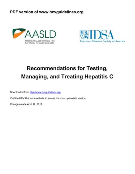 Hcv guidance april-2017 | PDF 