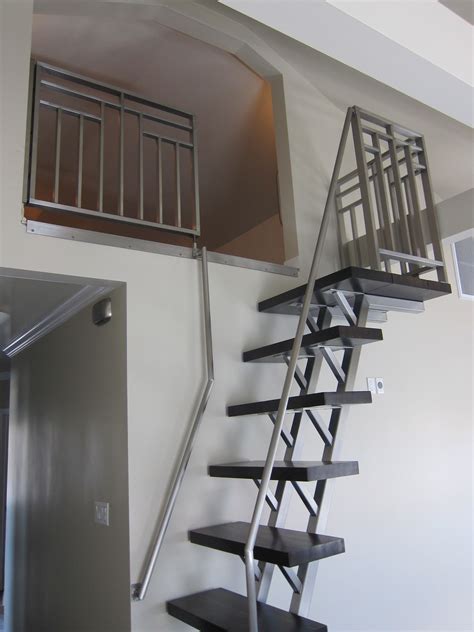 Deco Stainless Steel Loft Ladder And Ladder Design Warren Casey My Design Work Pinterest