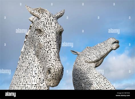 Kelpies Falkirk Scotland Stock Photo Alamy