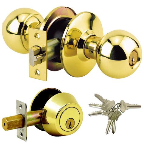 Premier Lock Keyed Alike Entry Door Brass Exterior Single Cylinder Deadbolt Keyed Entry Door