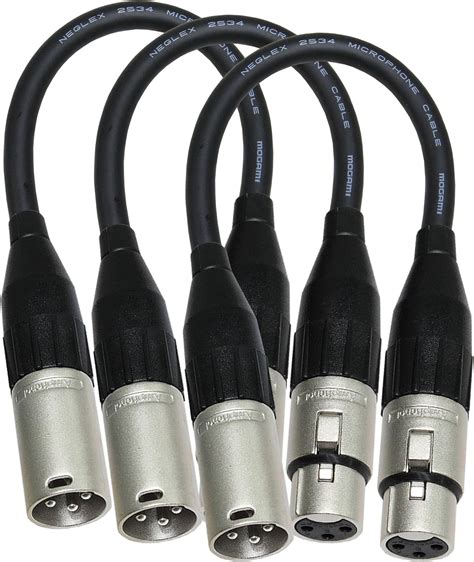 Amazon 3 Units 0 5 Foot Quad Balanced Microphone Cable CUSTOM