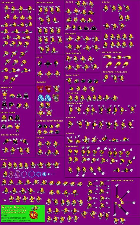 Ristar Sprite Sheet