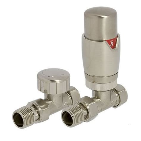 Stylish Straight Radiator Valves Brushed