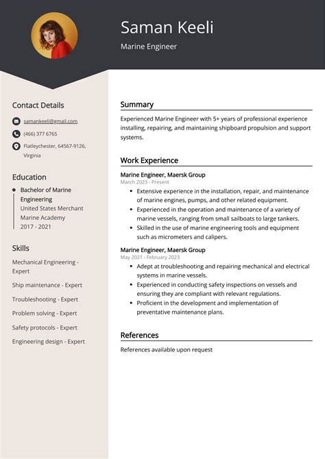 Marine Engineer Resume: Job Description, Sample & Guide