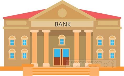 Money Clipart-large bank building architecture clipart image