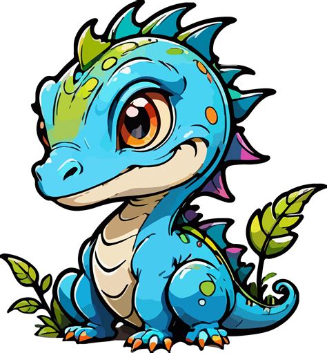 Cute Lizard Cartoon Clip Art Ai Generative 33279873 Png