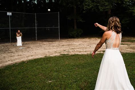 Same Sex Beach Wedding Nautical Softball Theme Black White And Raw Photography