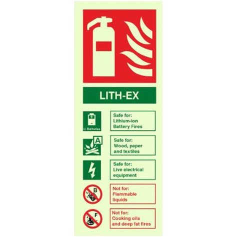 Lith Ex Fire Extinguisher Sign Fire Extinguisher Signs