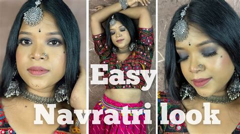 Long Lasting Easy Traditional Navratri Makeup Look Smokey Eye Youtube