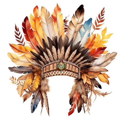 Premium AI Image | Native American feather headdress