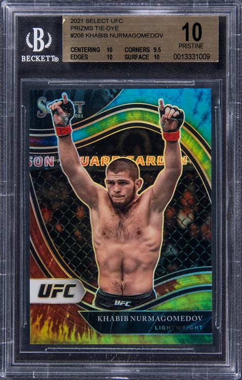 Khabib Nurmagomedov 2021 Select UFC 208 Octagonside Tie Dye 25 BGS 10