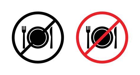 No eating sign 42071339 Vector Art at Vecteezy