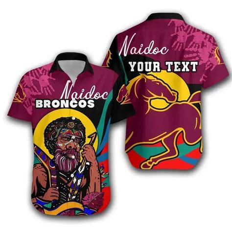 Aio Pride Custom Text Broncos Naidoc Week Hawaiian Shirt Indigenous Sp