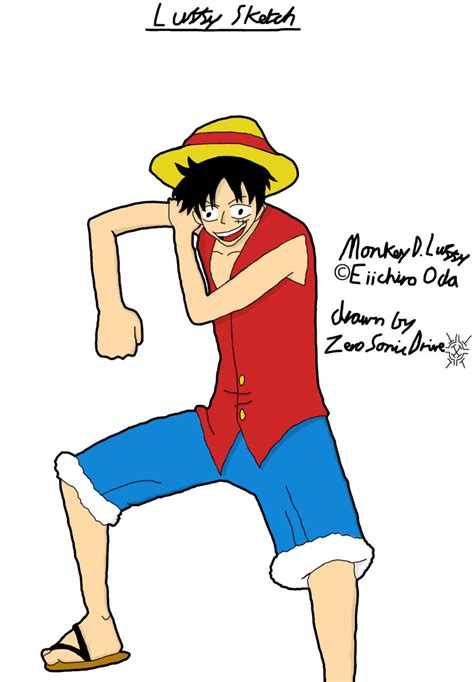 Luffy Sketch by ZeroSonicDrive on DeviantArt