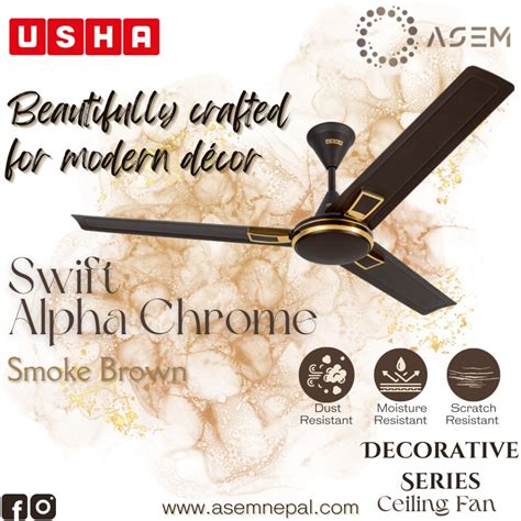 Buy New Usha Ceiling Fan In Nepal 48 Swift Alpha Chrome ASEM LIGHTS