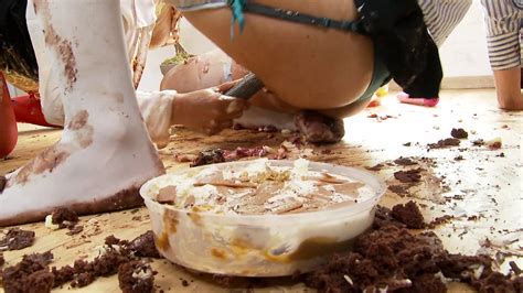 Brunette And Redhead Sluts With A Food Fetish Fuck On The Floor Big Tits Porn Xhamster