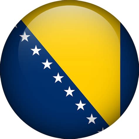 N De Bandera De Bosnia Y Herzegovina Bandera Redonda De Bosnia Y