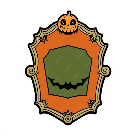 Premium Vector Vintagestyle Creepy Halloween Frame Vector Illustration