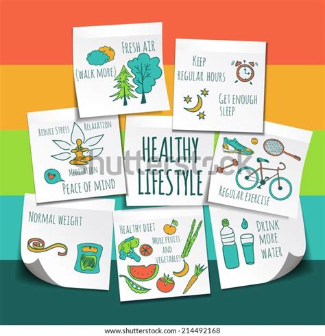 Healthy Lifestyle Background Stock Vector Royalty Free 214492168