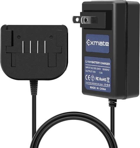 Exmate LCS1620 Cargador de batería de litio de 20 V para Black and