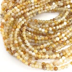 Yellow Agate Beads Yellow Agate Genuine Genuine Gemstone Round Loose