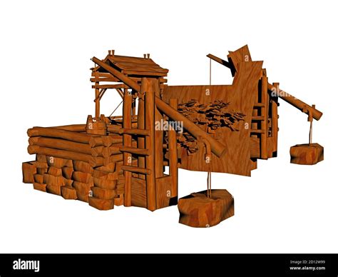 Western Town Made Of Wood With Fountain Stock Photo Alamy