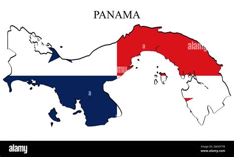 Panama Map Vector Illustration Global Economy Famous Country Central