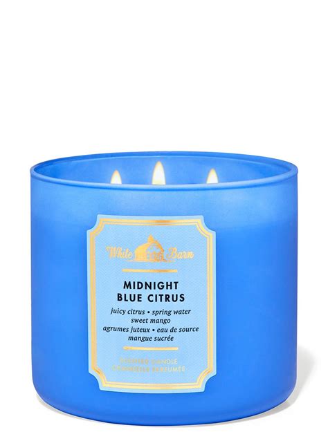 Midnight Blue Citrus 3 Wick Candle Bath And Body Works