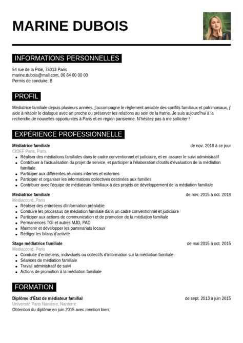 Exemple de CV médiateur social CVwizard