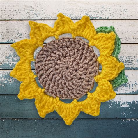 Ravelry Sunflower Coaster Pattern By Rebecca A Lang