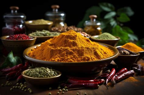 Premium AI Image Composition With Assortment Of Spices And Herbs AI