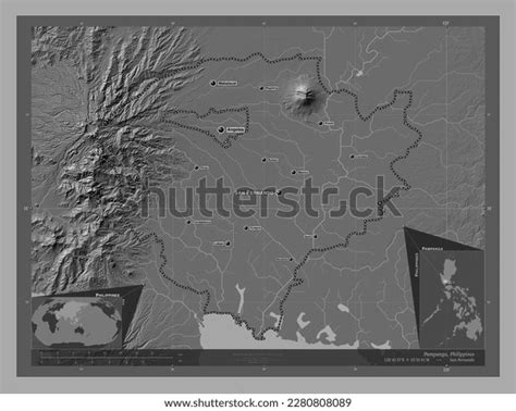 Pampanga Province Philippines Bilevel Elevation Map Stock Illustration ...