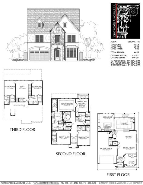 Two Story House Plans With Second Floor And First Floor