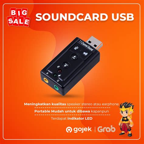 Jual Sound Card Usb Channel Soundcard Converter Audio Jack Mm