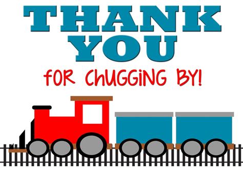 Train Thank You Tags Train Favor Tags Train Birthday Tags Etsy