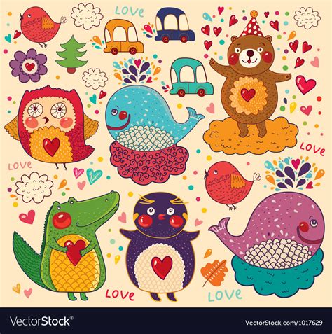 Animal party Royalty Free Vector Image - VectorStock