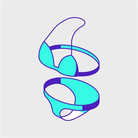 Bikini Isometric Vector Illustration Vector Art At Vecteezy