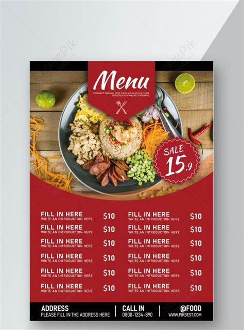 Red And Black Color Gourmet Menu Template Template Imagepicture Free