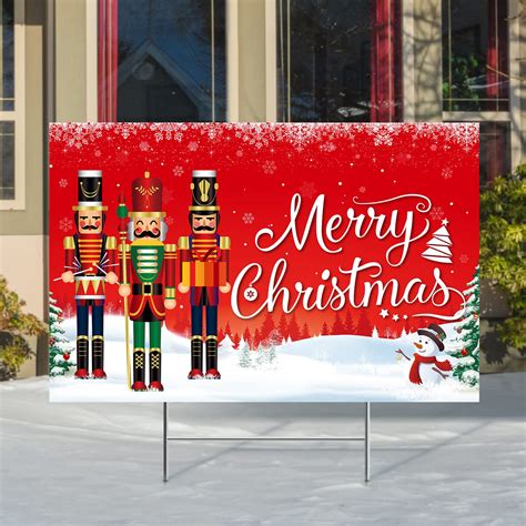 Christmas Yard Signs Decorations Outdoor Christmas Nutcracker Yard