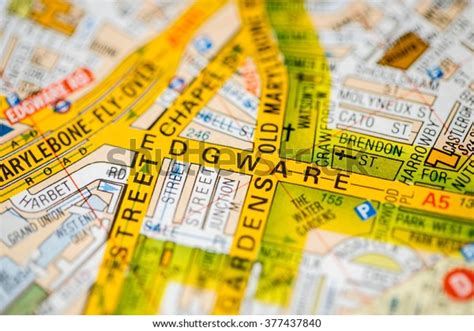 Edgware London Uk Map Stock Photo 377437840 | Shutterstock