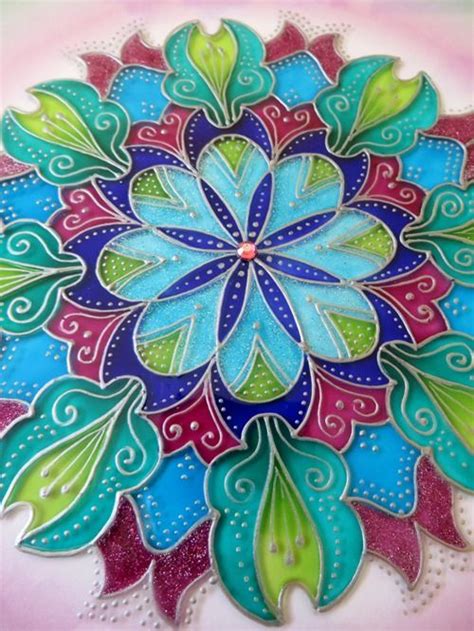 Glass Hand Painted Mandala Kouzel Pln X Cm