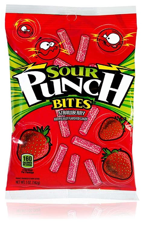 Sour Punch Bites Chewy Sour Strawberry Candies, 5 Oz. - Walmart.com - Walmart.com