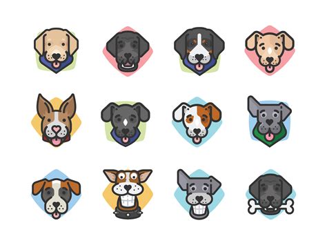 Dog Avatars by Scott Lewis on Dribbble