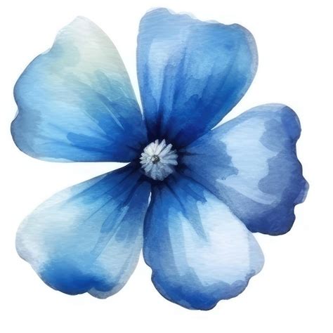 Premium Photo | A drawing of a blue flower with the word " blue " on it.