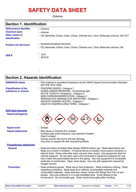 Pdf Safety Data Sheet Jci Chemicals › Images › Msds › Chlorinepdf