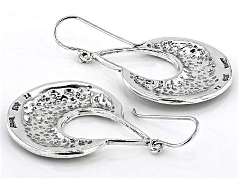 Sterling Silver Hammered Dangle Earrings Spz Jtv