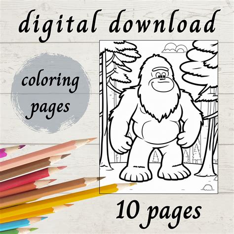 Free Printable Bigfoot Coloring Page