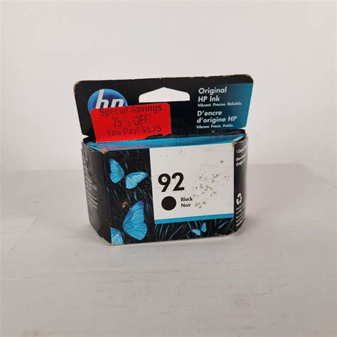 Expired 2021 HP 92 Ink Cartridge Black C9362WN 140 829160708386 EBay