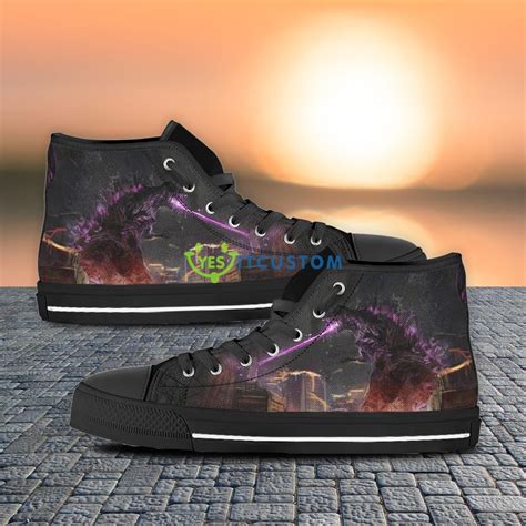 Godzilla High Top Canvas Shoes T For Men And Women Black Yesitcustom