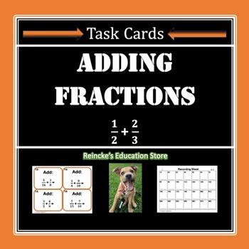 Adding Fractions Task Cards 28 Cards By Reincke S Education Store